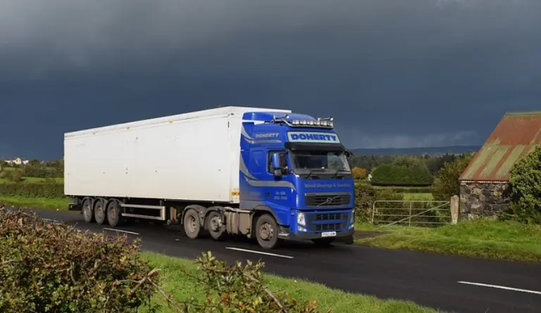 Lorry on the road - old branding